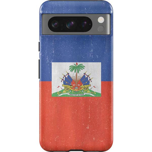Haiti Flag Distressed Google Pixel 8 Pro Impact Case